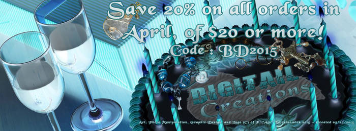 Birthday Blues - Digitail Creations Sale for April