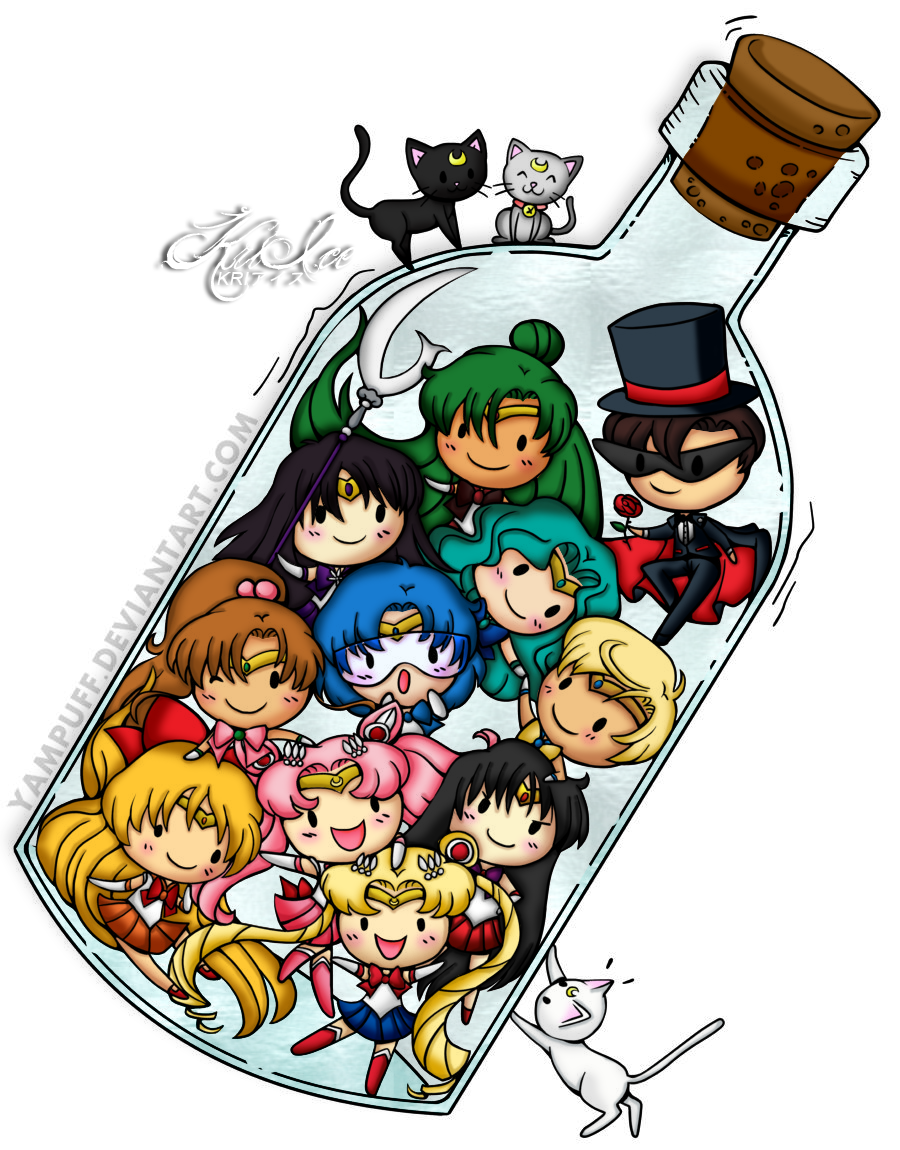 Sailor Senshi in a Bottle