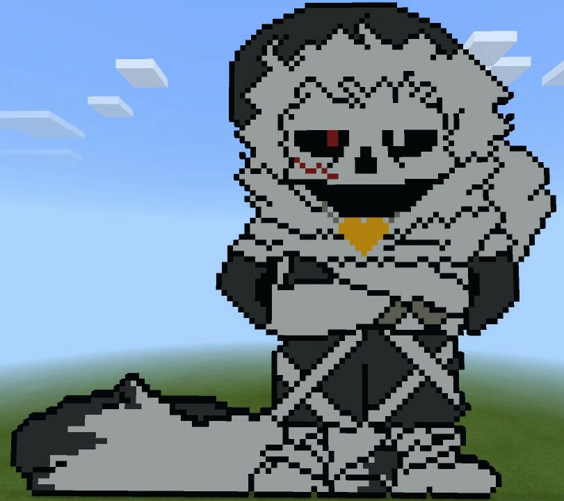 Minecraft Pixelart - Sans (Full body) by TigerMCheh on DeviantArt