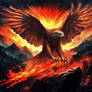 A flaming bird of prey 