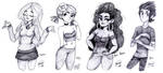 Dawn, Zoey, Anne Maria and Mike by joannawentbananas