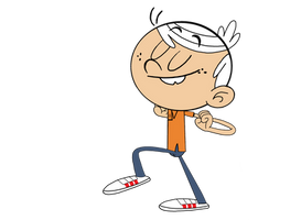 Lincoln Loud Dancing The Running Man To The Right