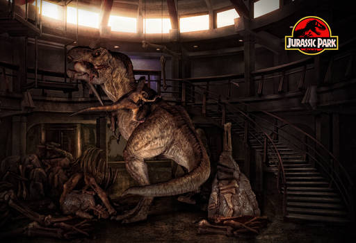 Epic Scene of Jurassic Park - T-rex vs. Raptor