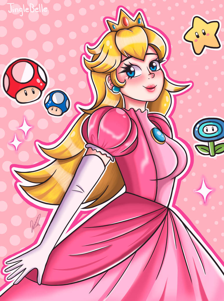 Princess Peach fanart by JinngleBelle on DeviantArt
