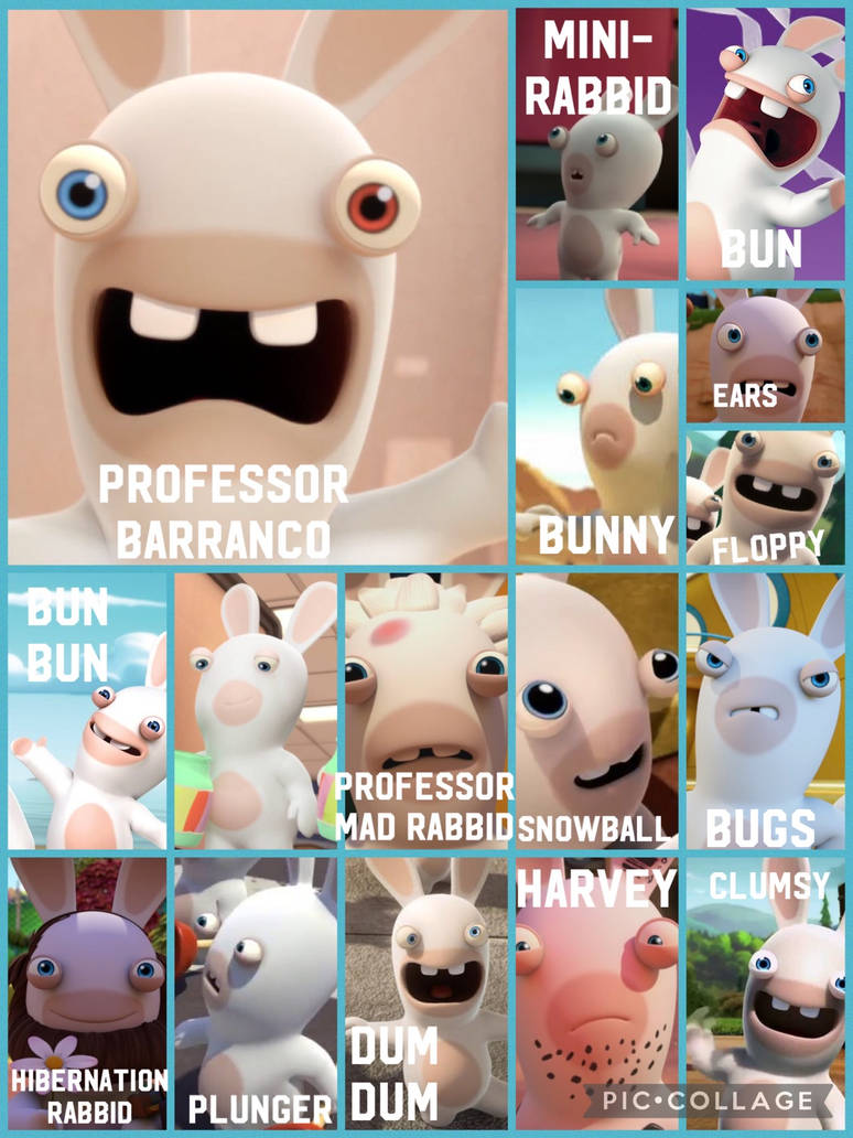 All Rabbids Rabbids names by sharkboi1330 on DeviantArt