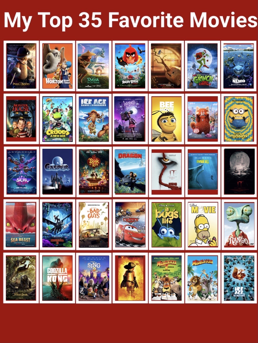 My top 35 favourite movies by sharkboi1330 on DeviantArt