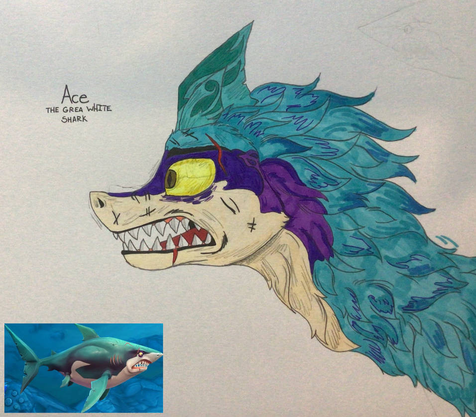 Ace the Great White Shark as a RATLD Dragon by sharkboi1330 on DeviantArt