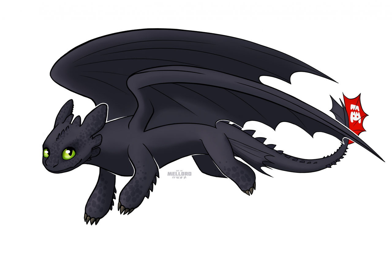 Monthly cartoon fanart | Toothless by Mell0rd on DeviantArt