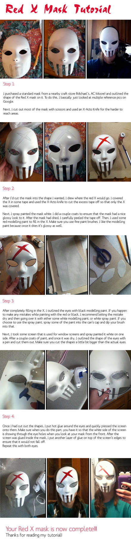 Red X Mask Tutorial by SadieAlucard