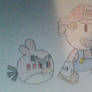 Paper Mario and Red the Red Bird