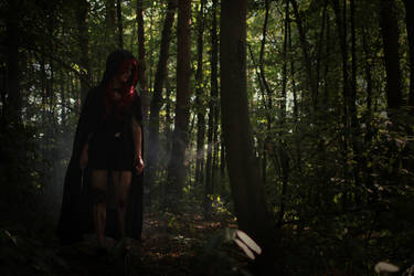 Black Riding Hood in the woods