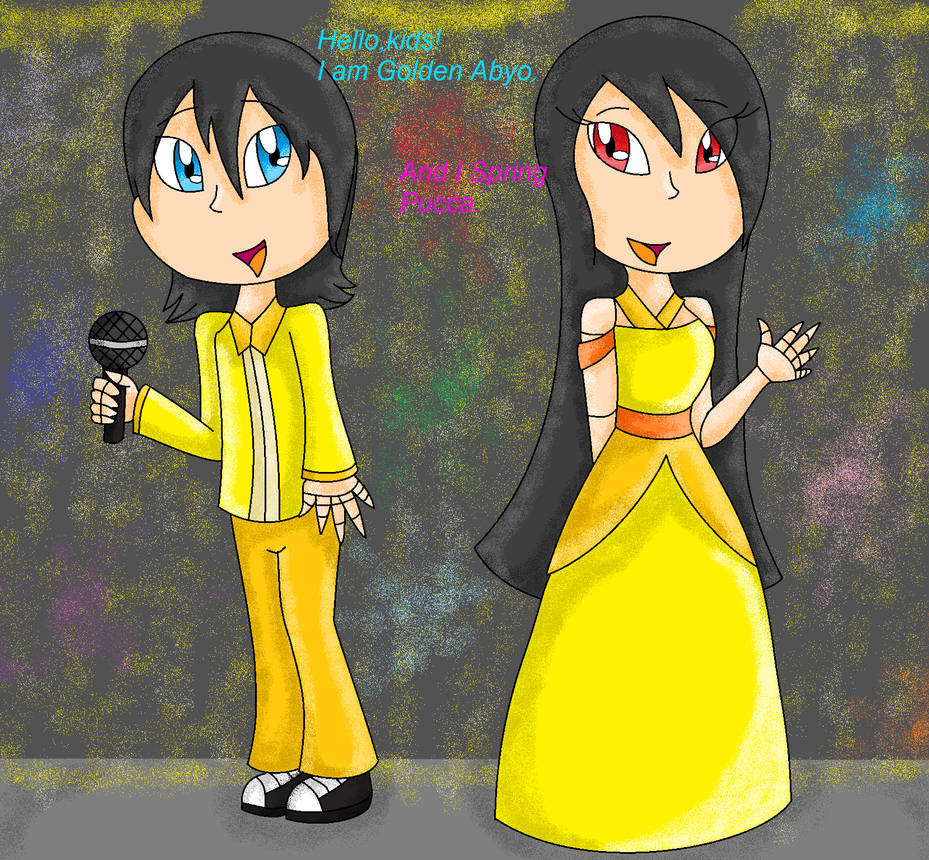 Golden Abyo and Spring Pucca by kitten-of-drawings-2 on DeviantArt