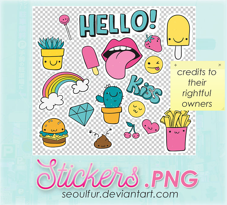 png pack 02 stickers by seoulfur on deviantart