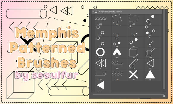 Memphis Pattern Brushes Pack