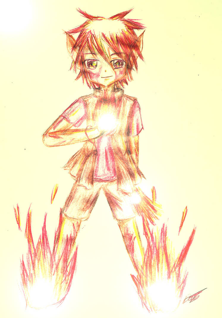 Traditional and Effects - Fire Elf by DaiikonRadish on DeviantArt