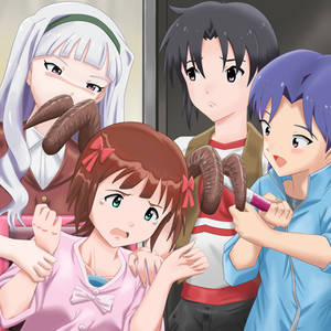 Amami Haruka and friends (Idolmasters)