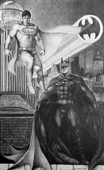 Superman Batman by Eric Meador