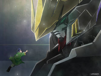 Mikazuki and Gundam Barbatos from Gundam IBO