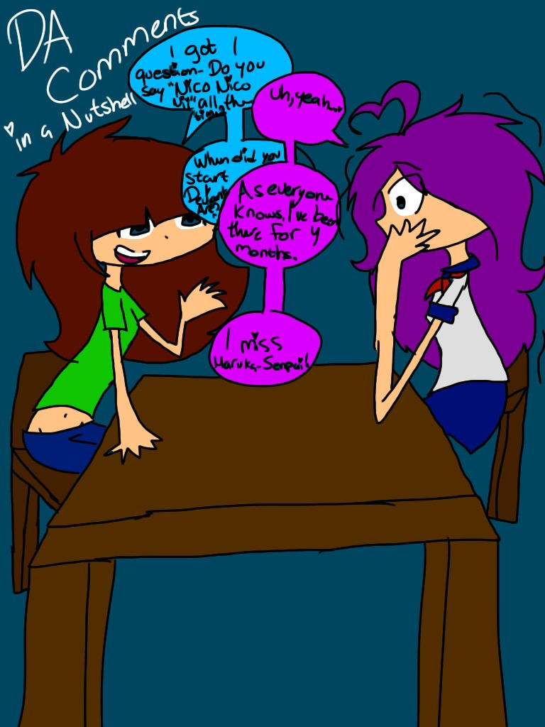 DeviantArt Comments in a Nutshell by YandereYuuki-Drawz on DeviantArt