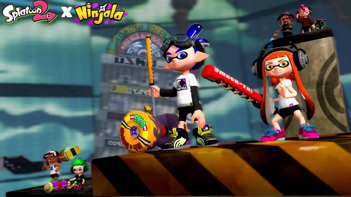 Inkling And Octoling with Ninjala Weapons by PHclaroGG on DeviantArt