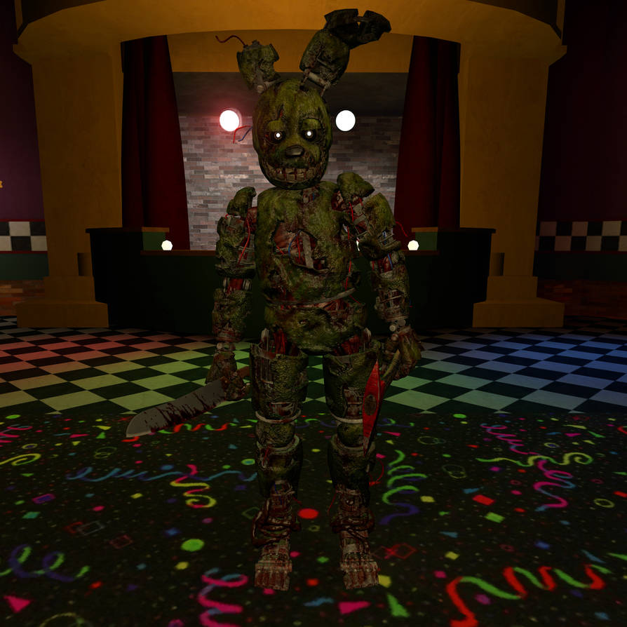 Spring Animitronics (Springtrap/The Animatronic) pose by LucasTheBunny1 on DeviantArt