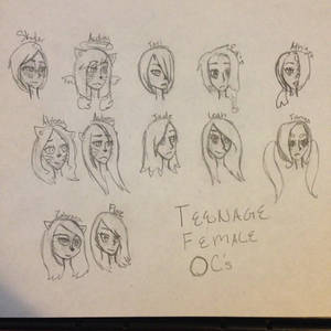 All my teenage female OCs