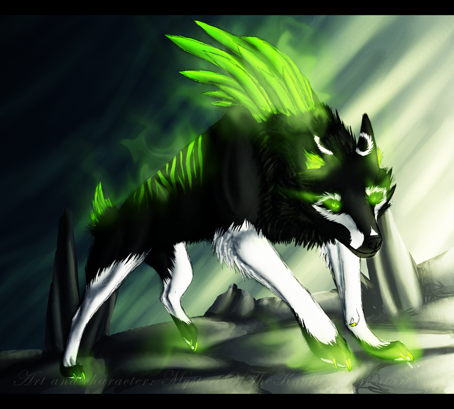 Токсик баг и коготь. Зеленый волк. Волк с зелеными глазами. Зеленый волк арт.
