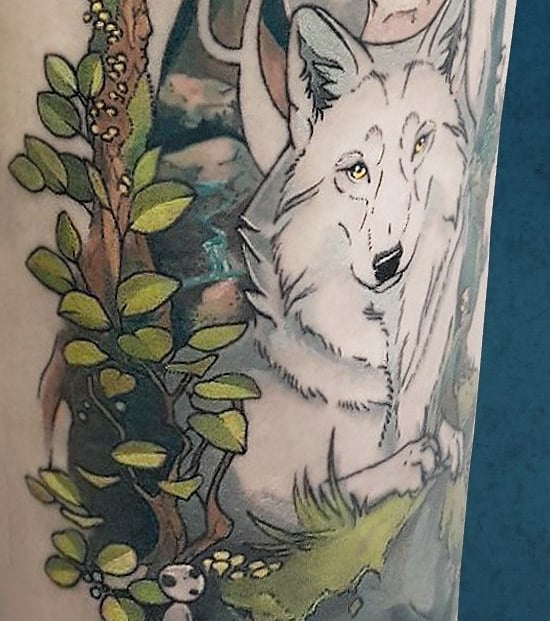 Mononoke Hime. Tattoo by quidames on DeviantArt Mononoke Hime. Tattoo by quidames on DeviantArt