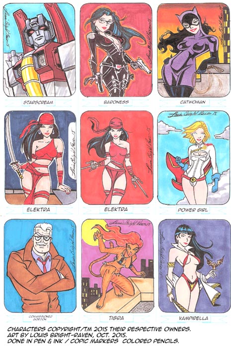 Sketchcards October 2015 set 4