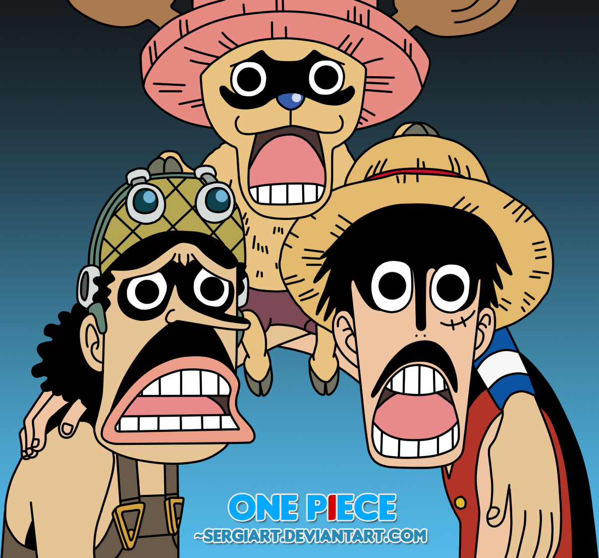 Luffy, Usopp and Chopper