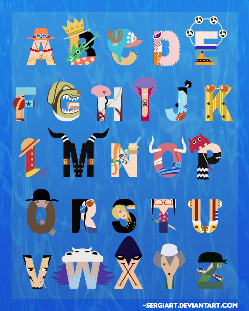 Piece Lettering One Piece Alphabet by SergiART on DeviantArt