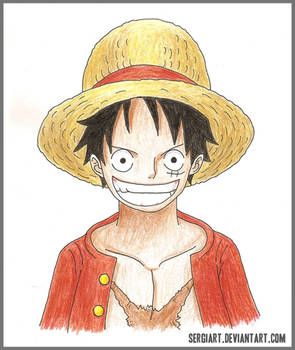 One Piece - Luffy hand drawing