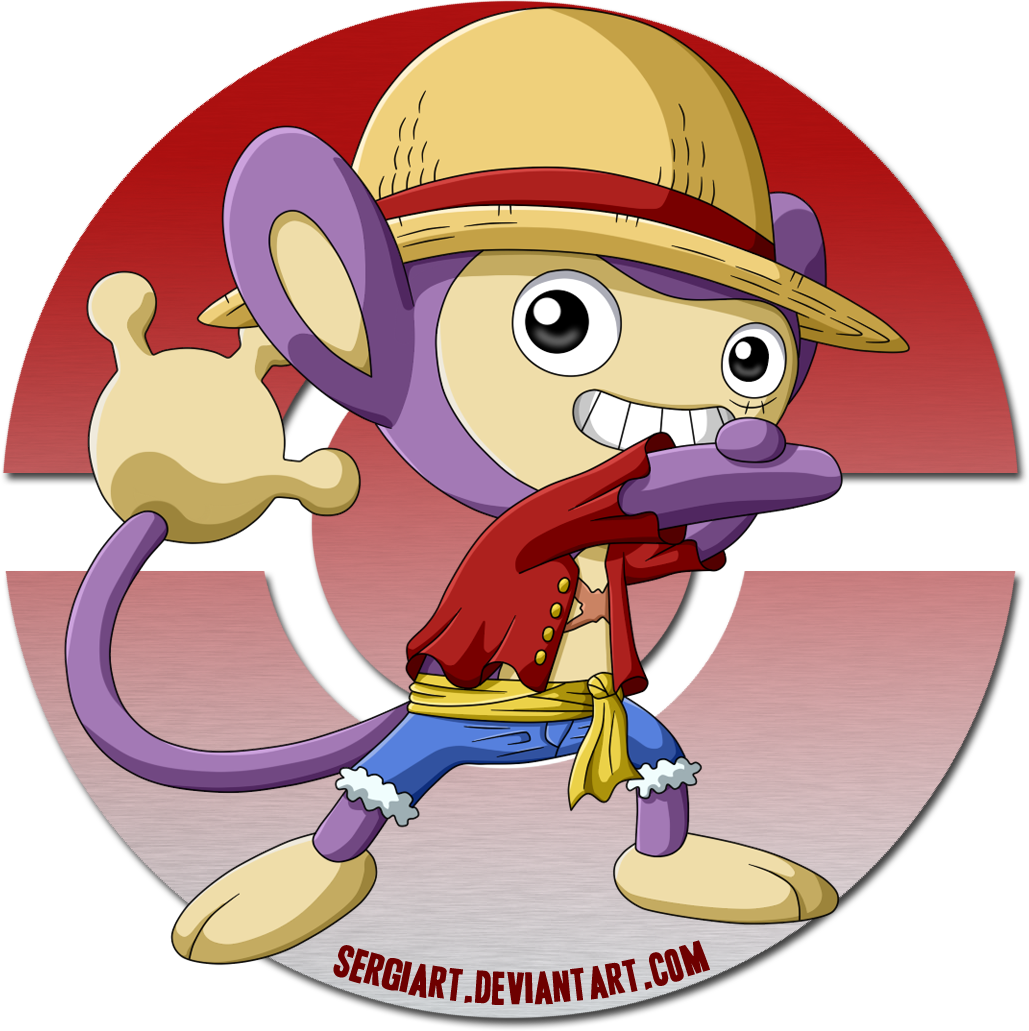 One Piece x Pokemon - Luffy x Aipom