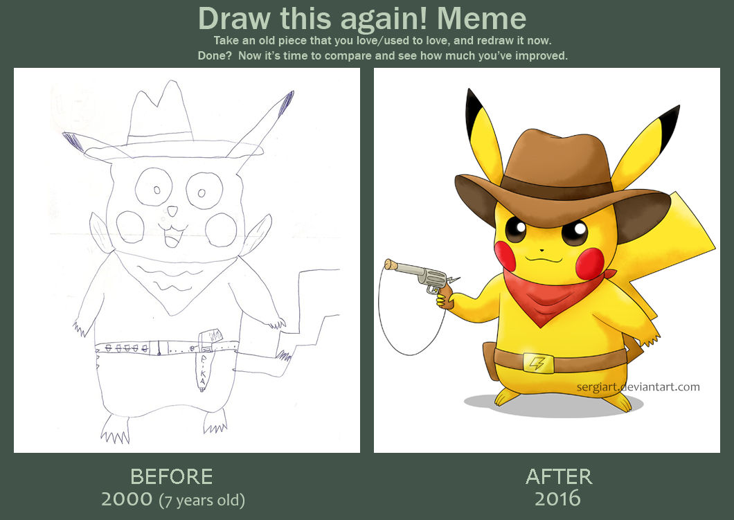 Draw This Again Cowboy Pikachu By Sergiart On Deviantart Draw This Again Cowboy Pikachu By Sergiart On Deviantart
