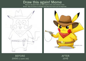 Draw this again! - Cowboy Pikachu