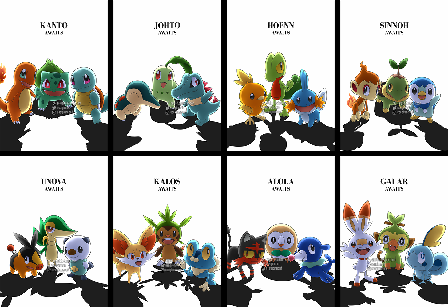 Pokemon - Unova Starters by Quas-quas  Pokemon, Pokemon starters, Pokemon  kalos