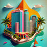 Miami Florida, Cities of the World, Vintage style