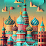 Moscow Russia, Cities of the World, Vintage style