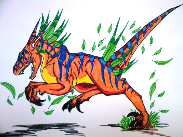 Colorful Raptor by Greenyfoxy on DeviantArt