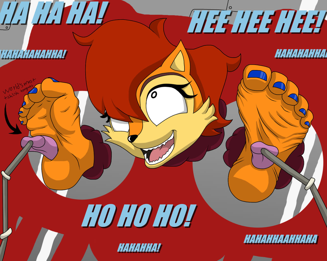 Sally Acorn Captured In A Wall by SuperSlogger on DeviantArt