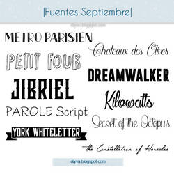 September Fonts (Pack fuentes Septiembre)