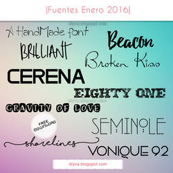 January Fonts (Pack fuentes Enero 2016)