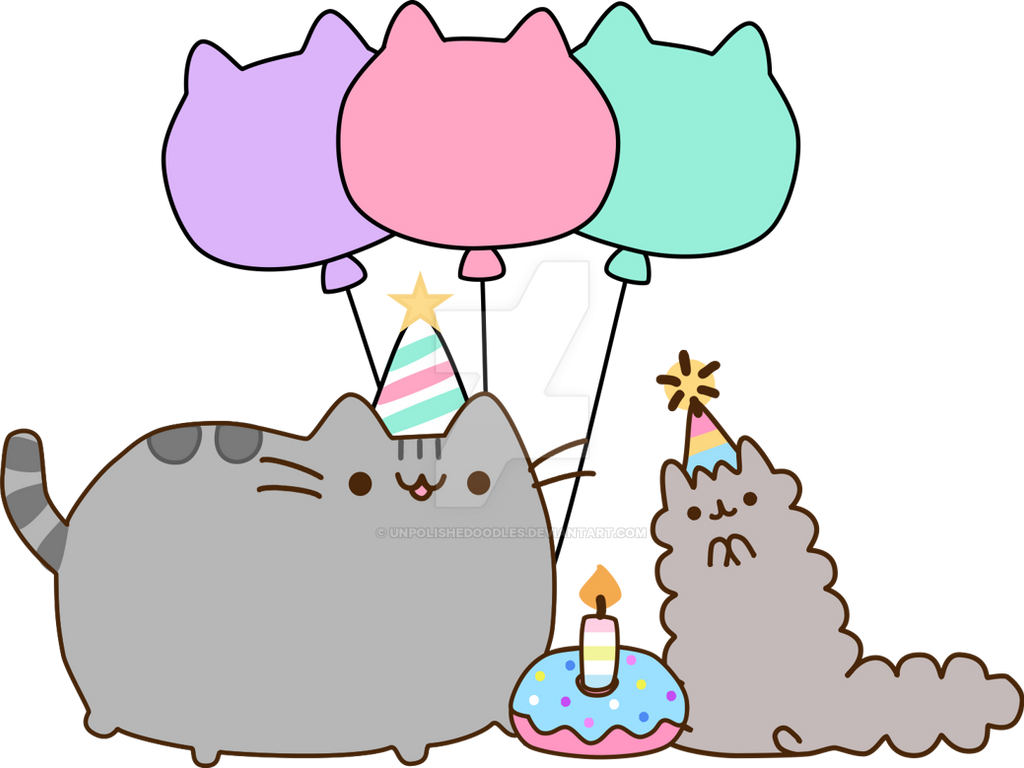 Pusheen online stormy birthday