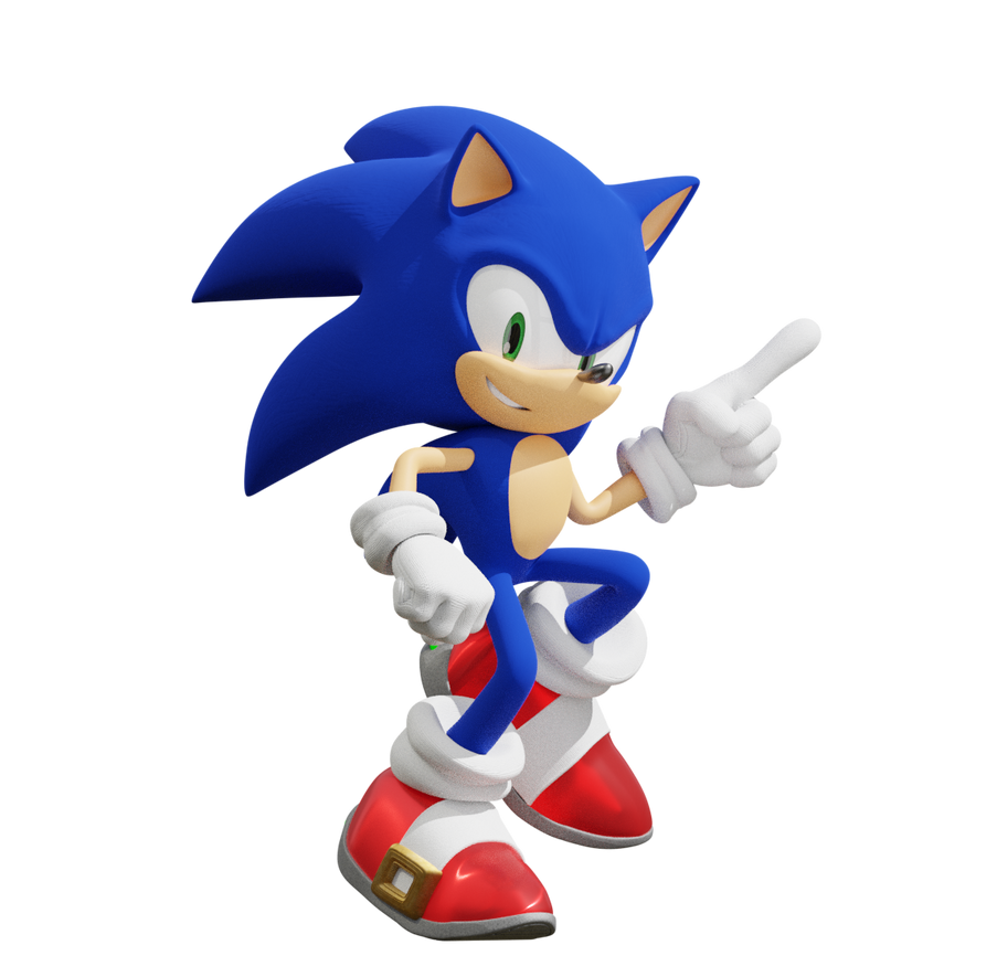 Somic R Sonic The Hedgehog Pose (Blender) by DirectorCogger on DeviantArt