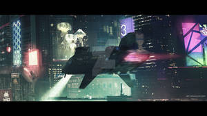 Cyberpunk City (cinematic frame #1)