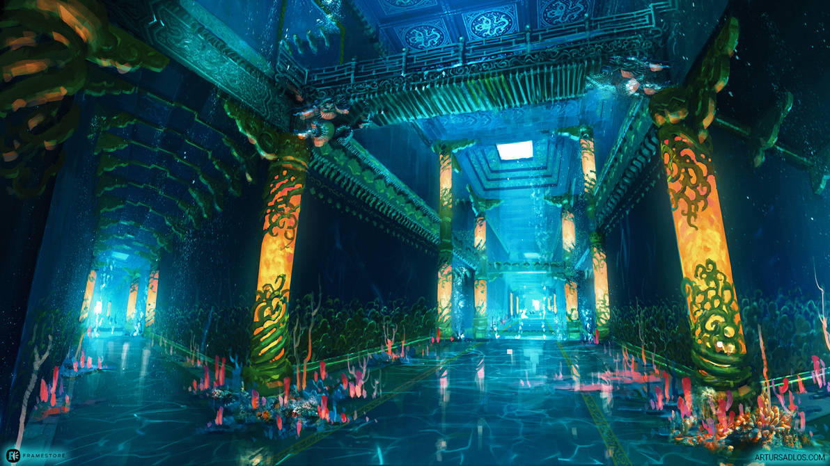 Dragon Palace - Corridor by artursadlos on DeviantArt