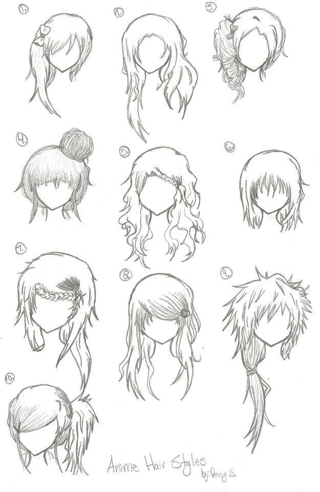 Pony tails Hairstyle Reference - Anime Bases .INFO