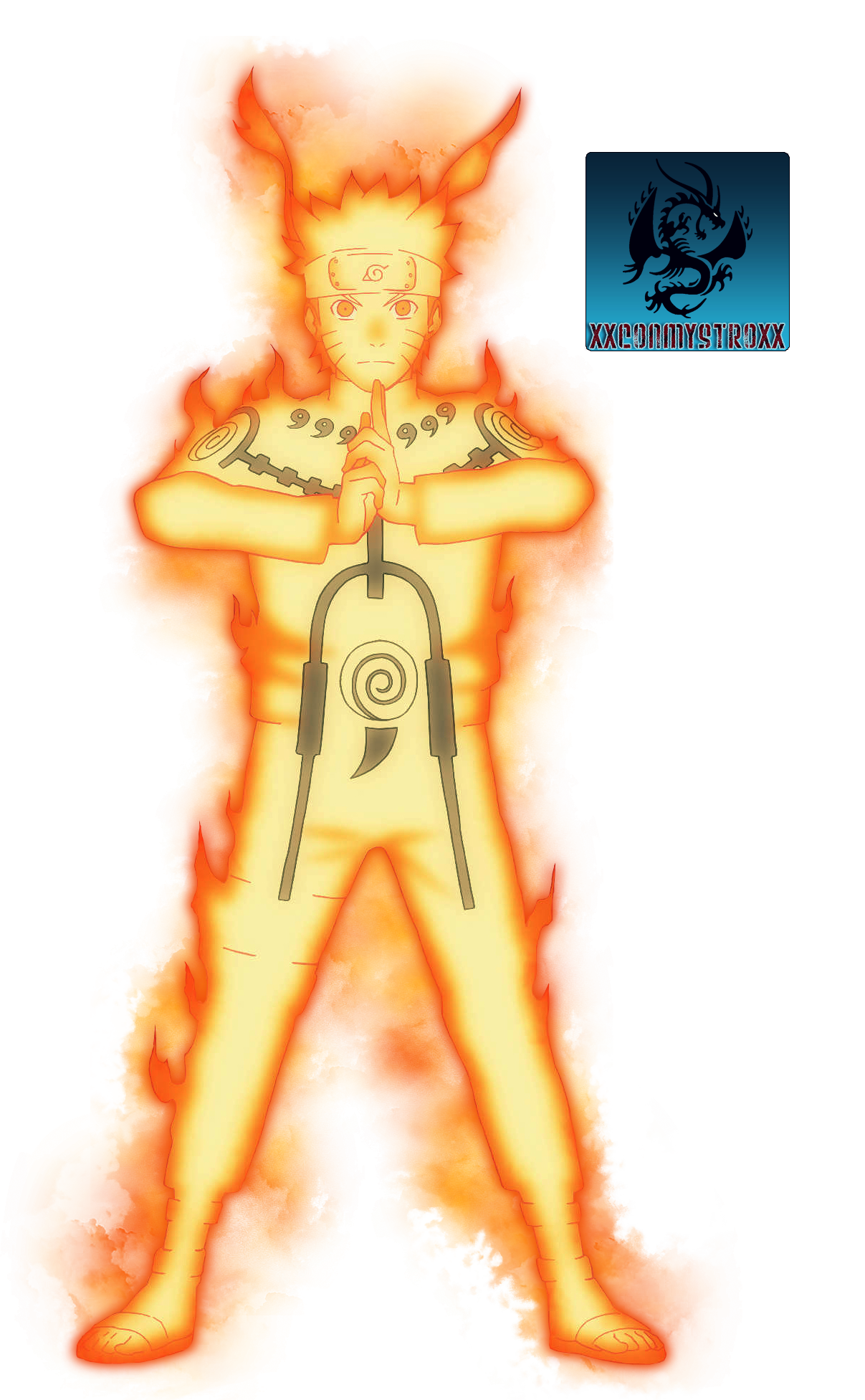 Kyuubi Chakra Controlled Mode KCM Naruto Render