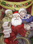 Bu and Nar Visit Santa by neekko