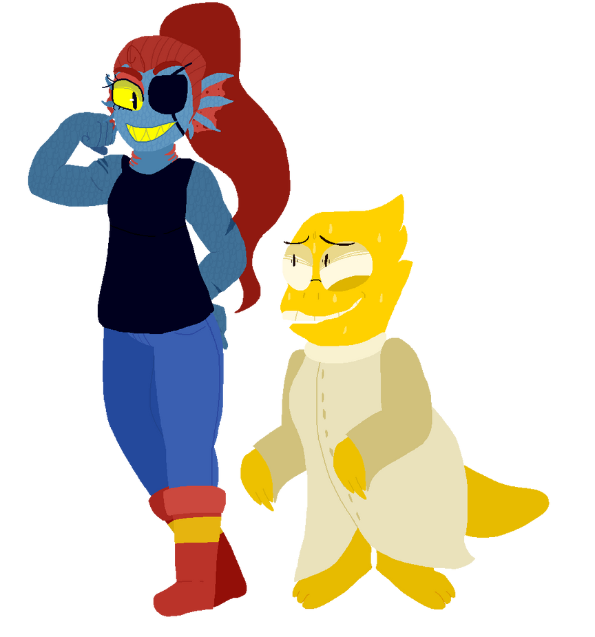 Undyne and Alphys by GooeyPopsicle on DeviantArt